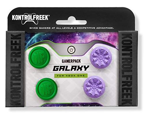 Kontrolfreek gamerpack גלקסי עבור בקר Xbox One | ביצועים של אצבע אצבע | 1 קומות, 3 אמצע הגובה | סגול/ירוק
